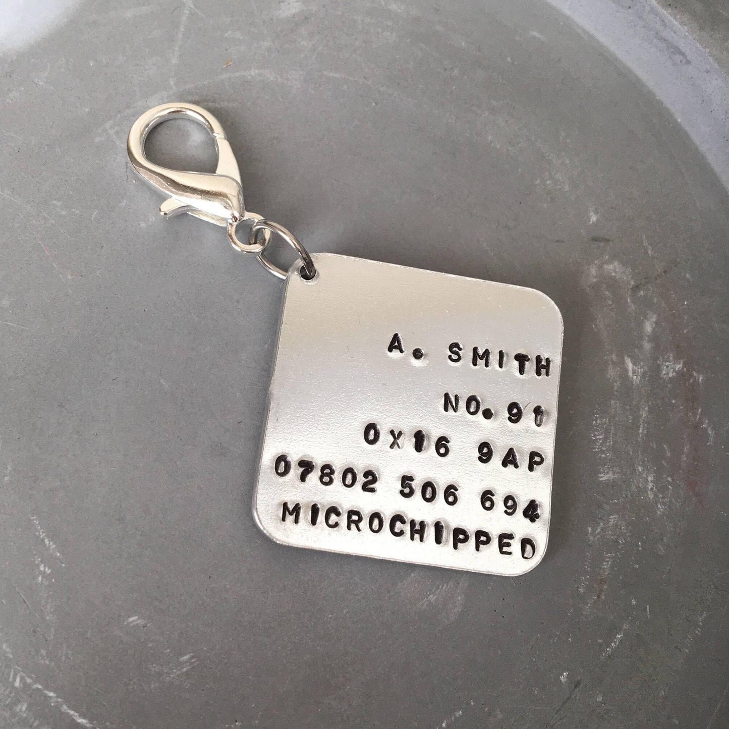 Square Dog ID Tag - The Little Stamping Co.