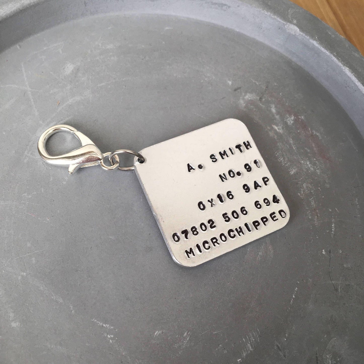 Square Dog ID Tag - The Little Stamping Co.