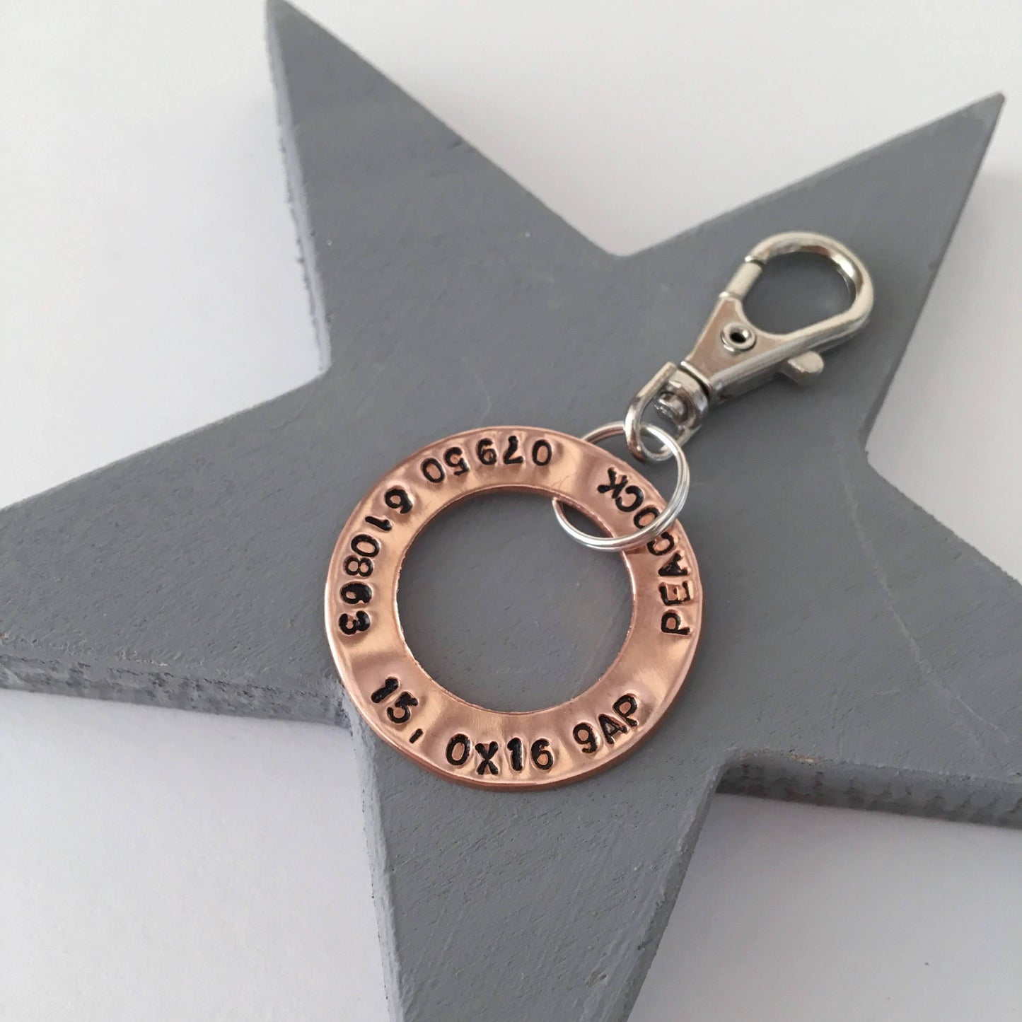 Copper Washer Dog ID Tag - The Little Stamping Co.