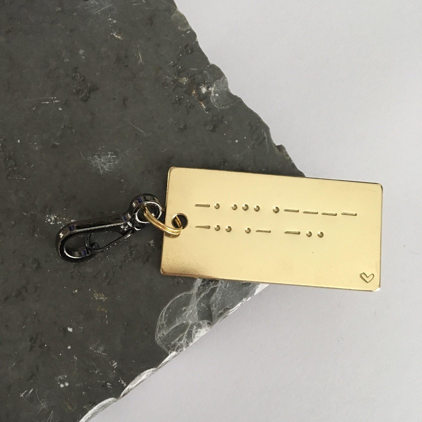 Morse Code Keyring, Morse Code, Secret Message Keyring, Personalised Keychain, Hand Stamped, Gift for Him - The Little Stamping Co.