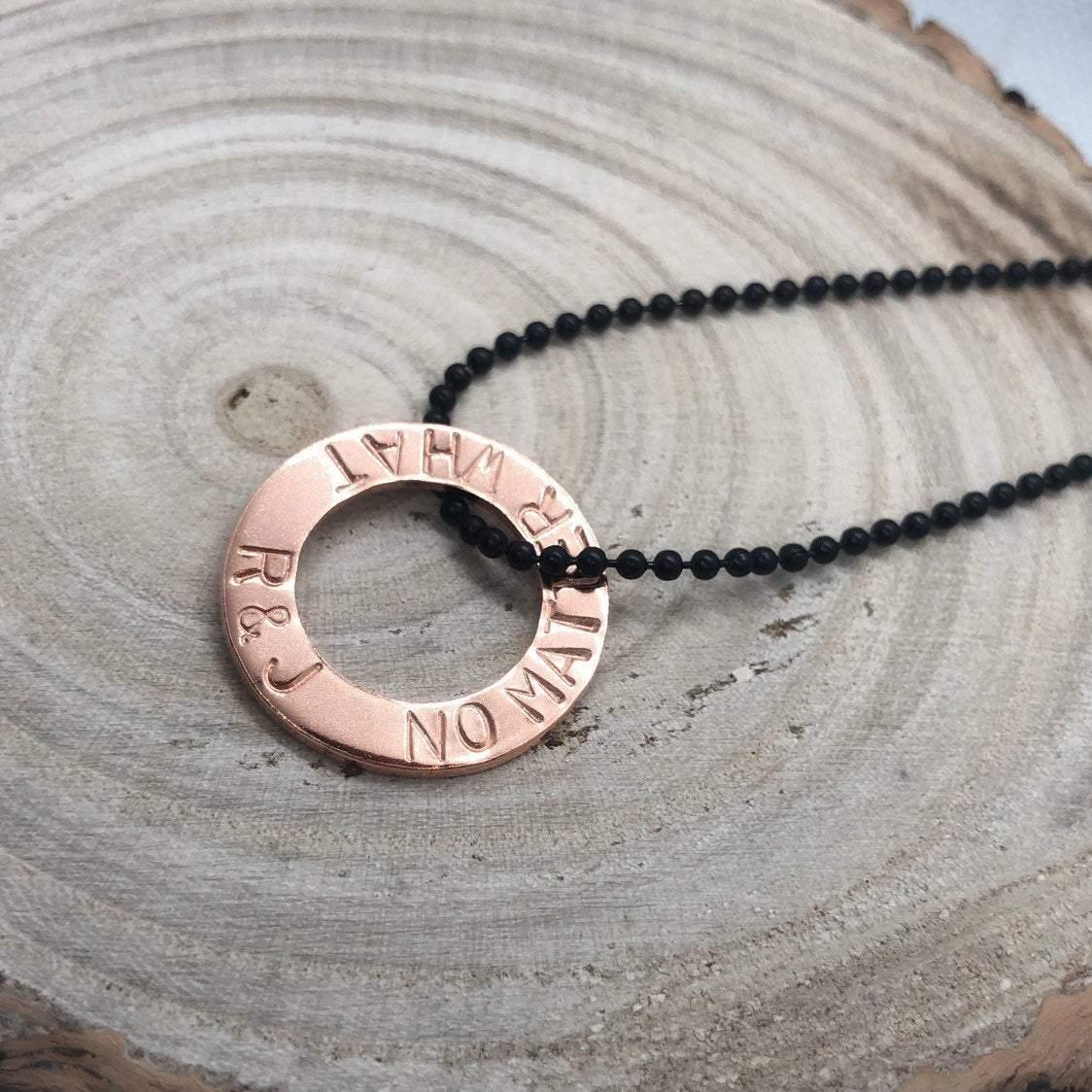 Men's personalised necklace, name necklace, mens jewellery, copper jewelry - The Little Stamping Co.